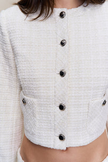 Womens | Claudine Cropped Jacket | Snow White