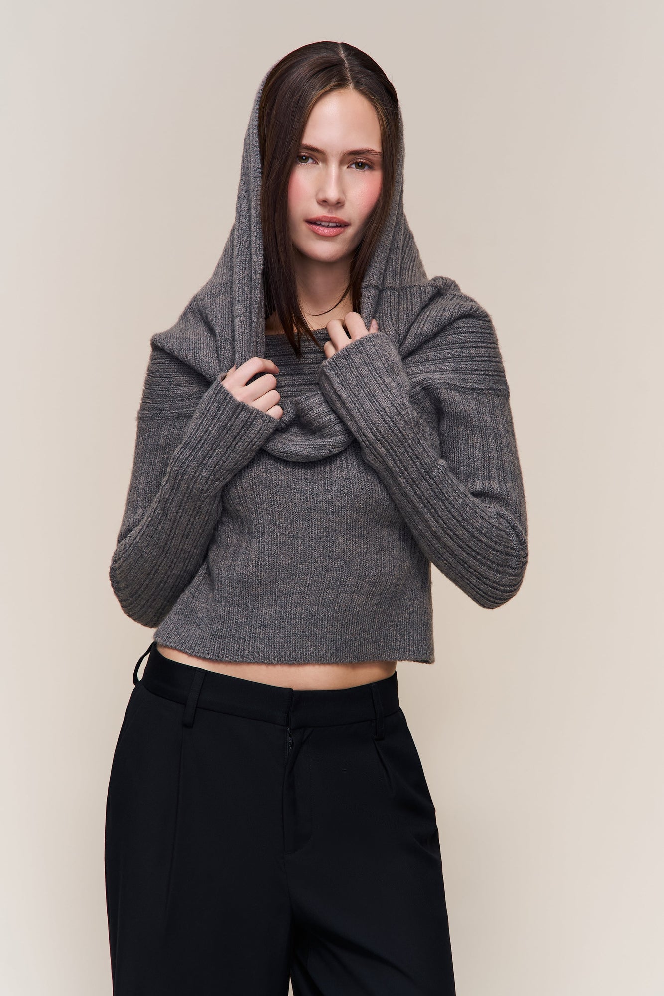 Womens | Loretta Turtleneck Top | Night Grey