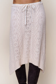 Womens | Noah Wool Cable Skirt | Snow White