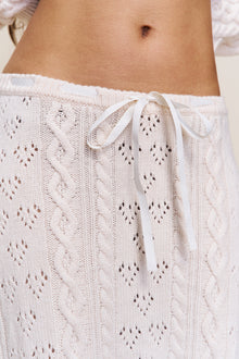 Womens | Noah Wool Cable Skirt | Snow White