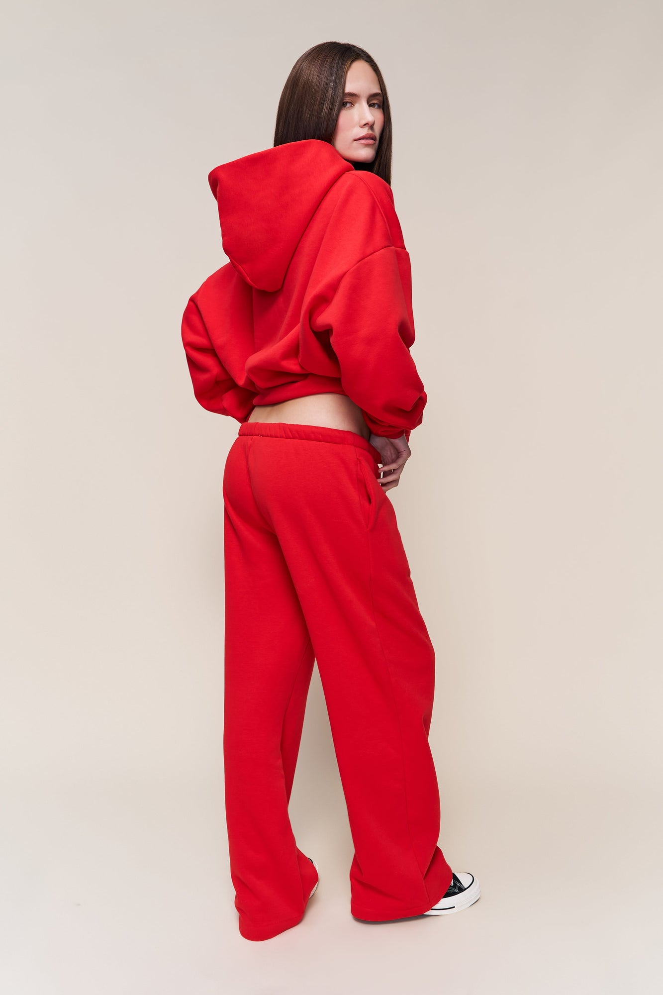 Womens | Relaxed Drawstring Sweatpants | Red Love