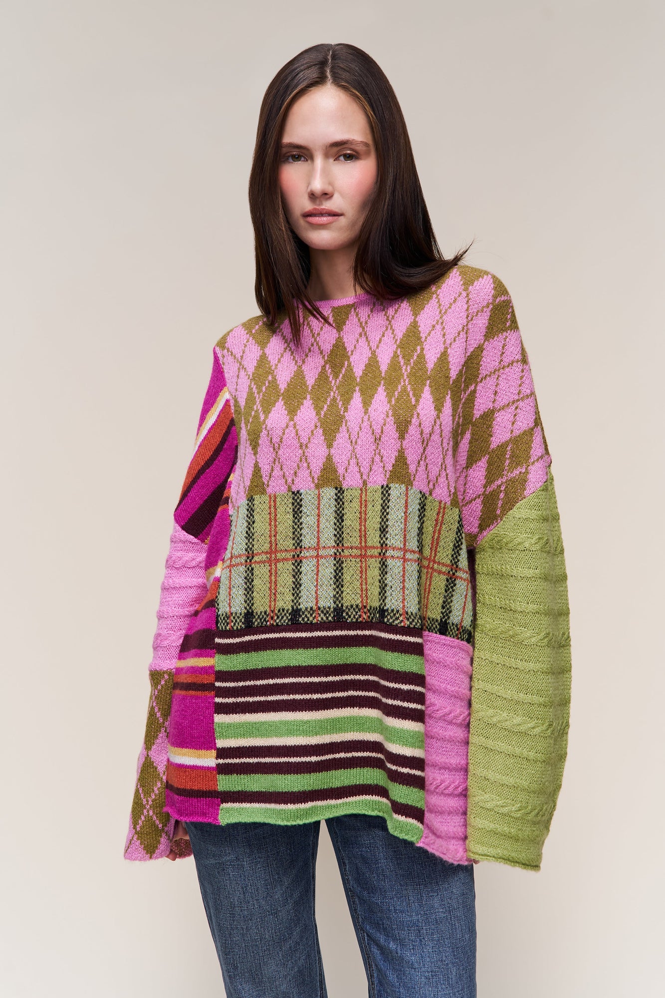 Womens | Zuri Sweater | Pink Multi