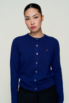Womens | June Relaxed Wool Cardigan | Navy
