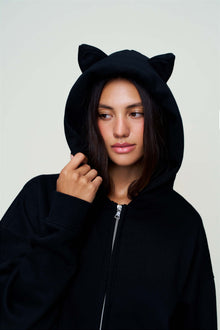 Womens | Shiba Bedazzle Zip Up | Black