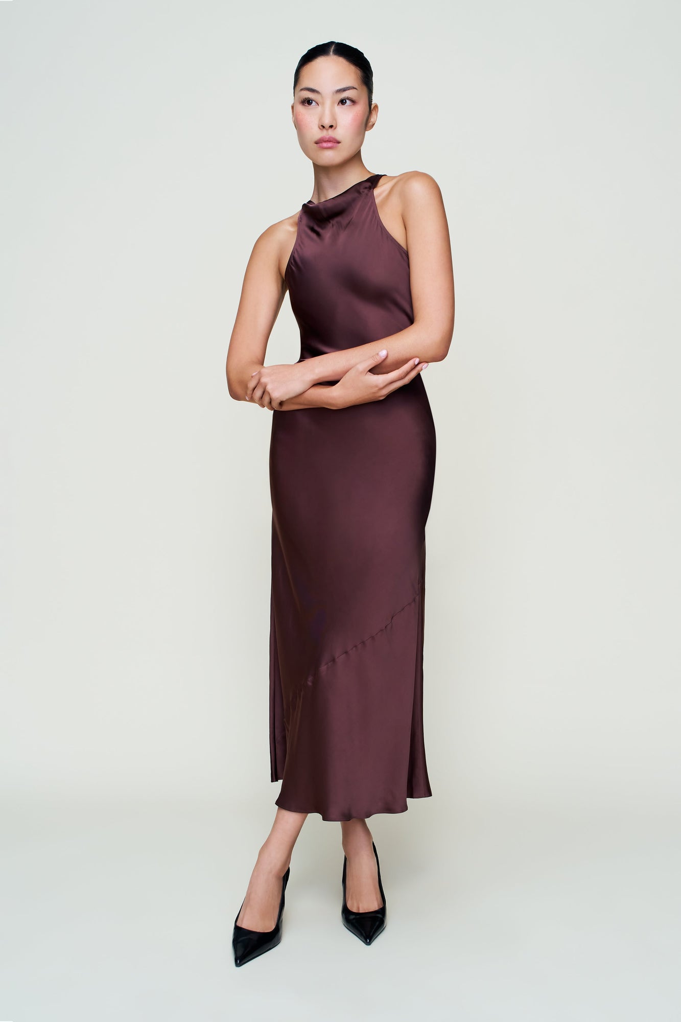 Womens | Lina Midi Dress | Dark Chocolate
