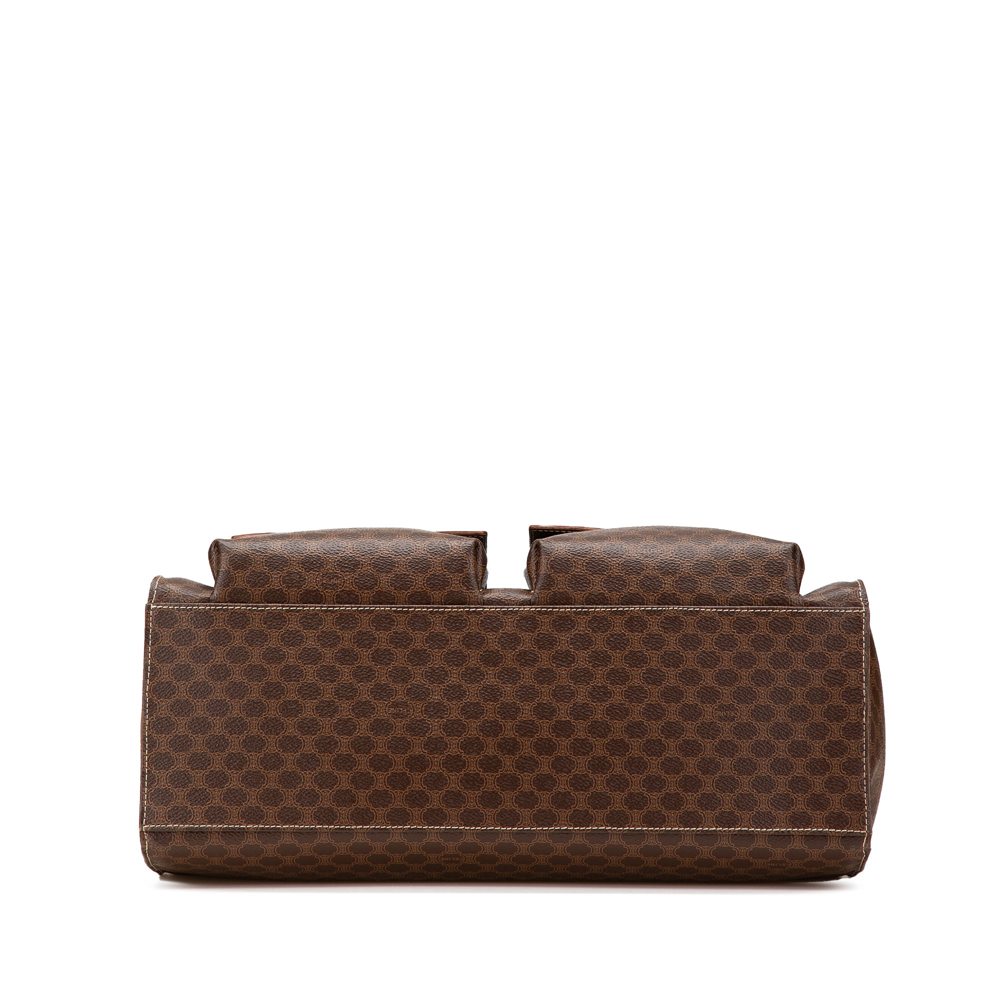 Celine | Pre-Owned Macadam Coated Canvas Handbag | Brown