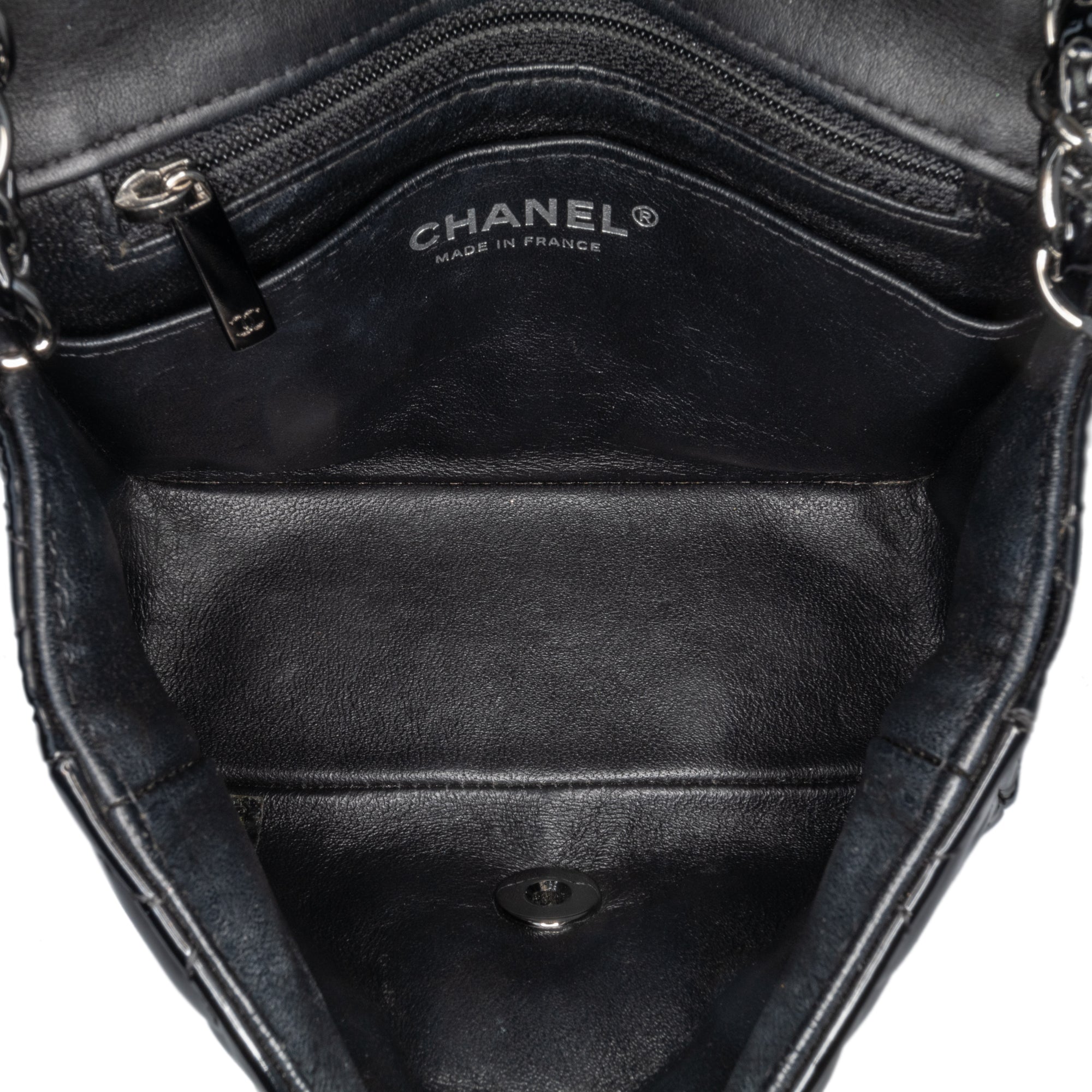 Chanel | Pre-Owned Mini Square Classic Patent Single Flap - XIII | Black