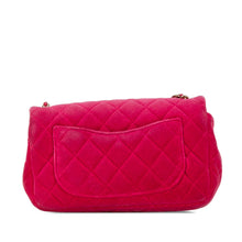Chanel | Pre-Owned Mini Quilted Velvet Pearl Crush Single Flap | Pink/Dark Pink