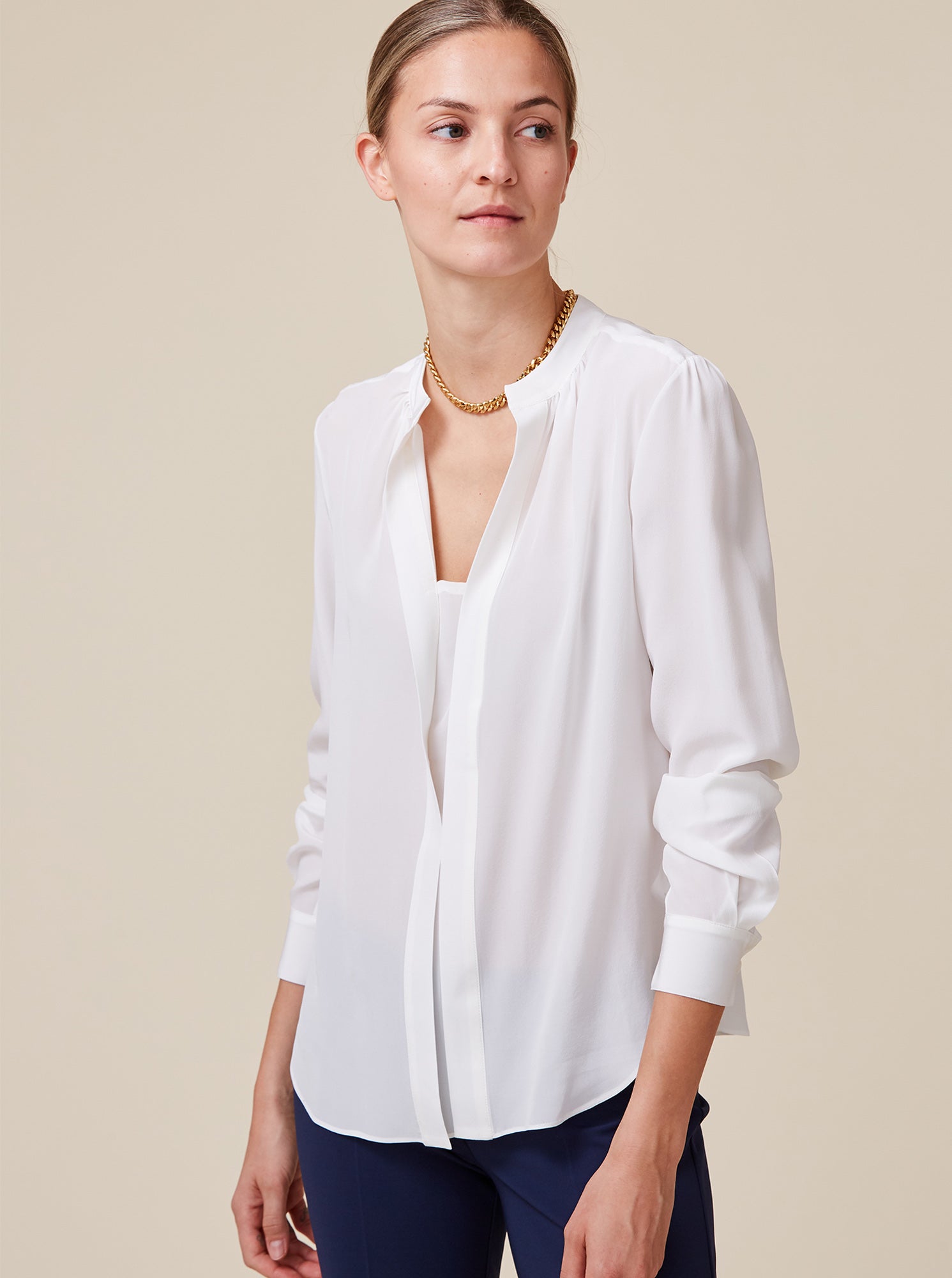 Olympia Silk Blouse | Ivory