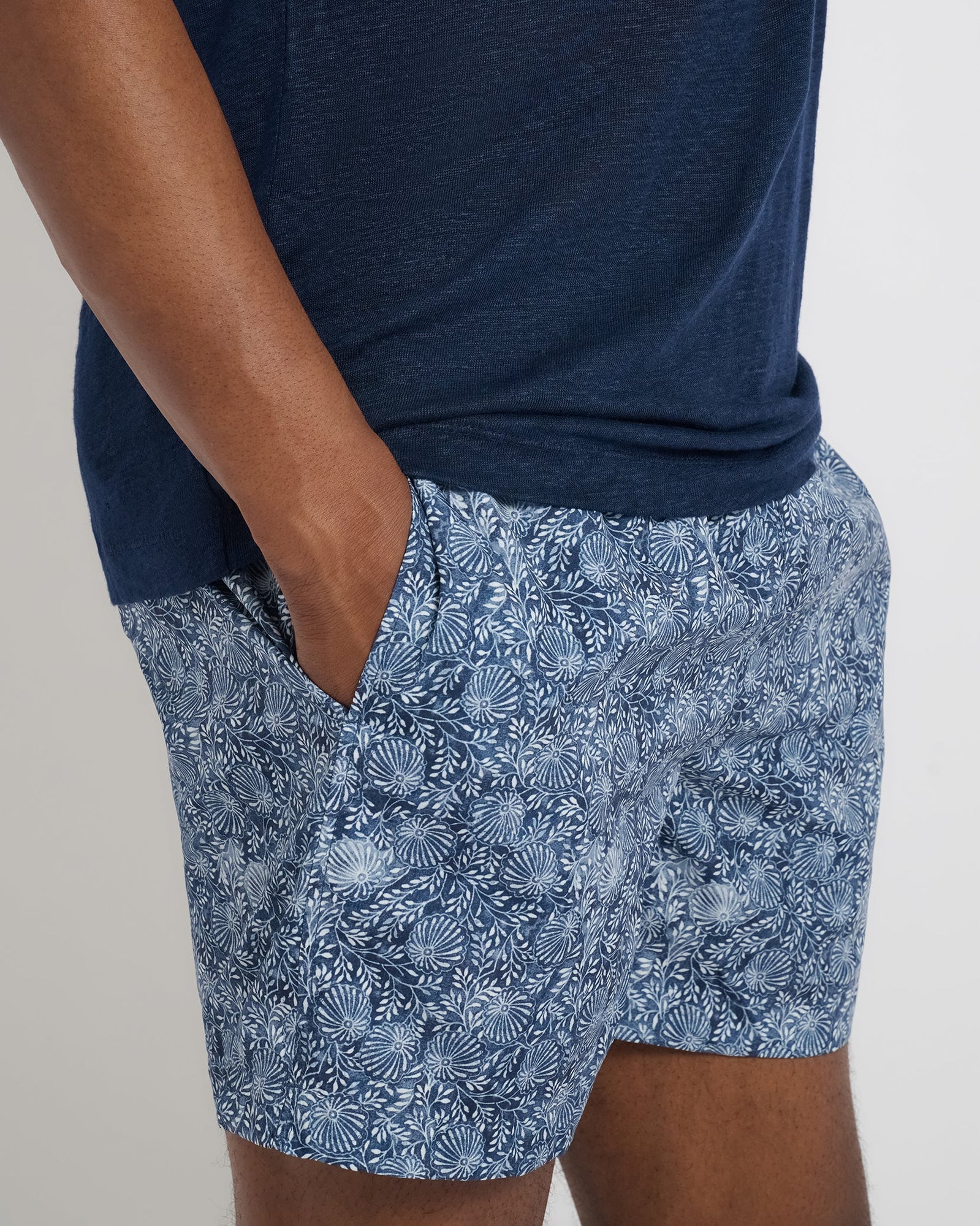 Mens | Charles 5in Swim Trunk | Ratti Sea Floral Deep Navy