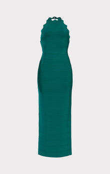 Scallop Edge Gown | Alpine Green