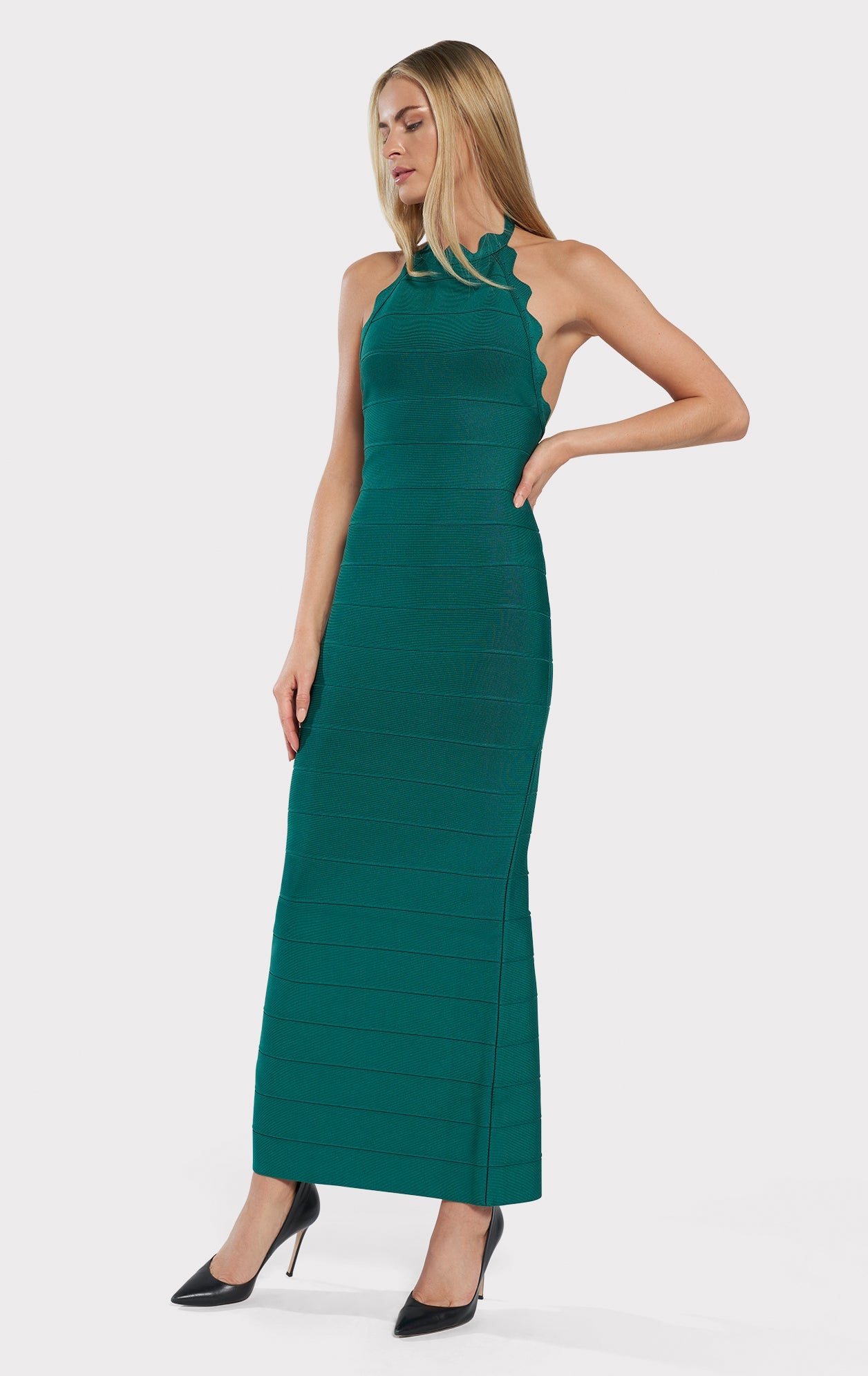 Scallop Edge Gown | Alpine Green