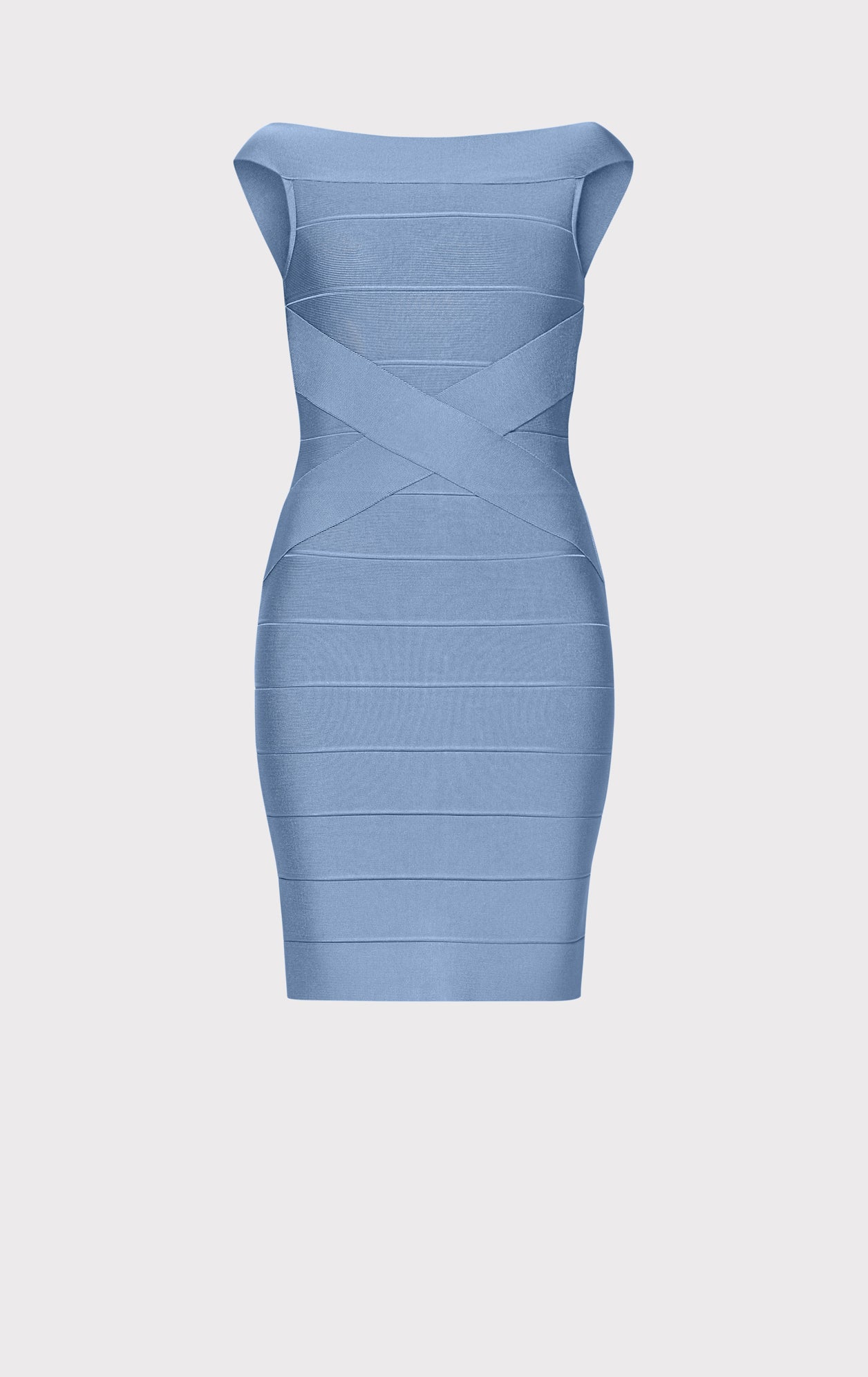 Bateau Criss Cross Waist Bandage Dress | True Blue