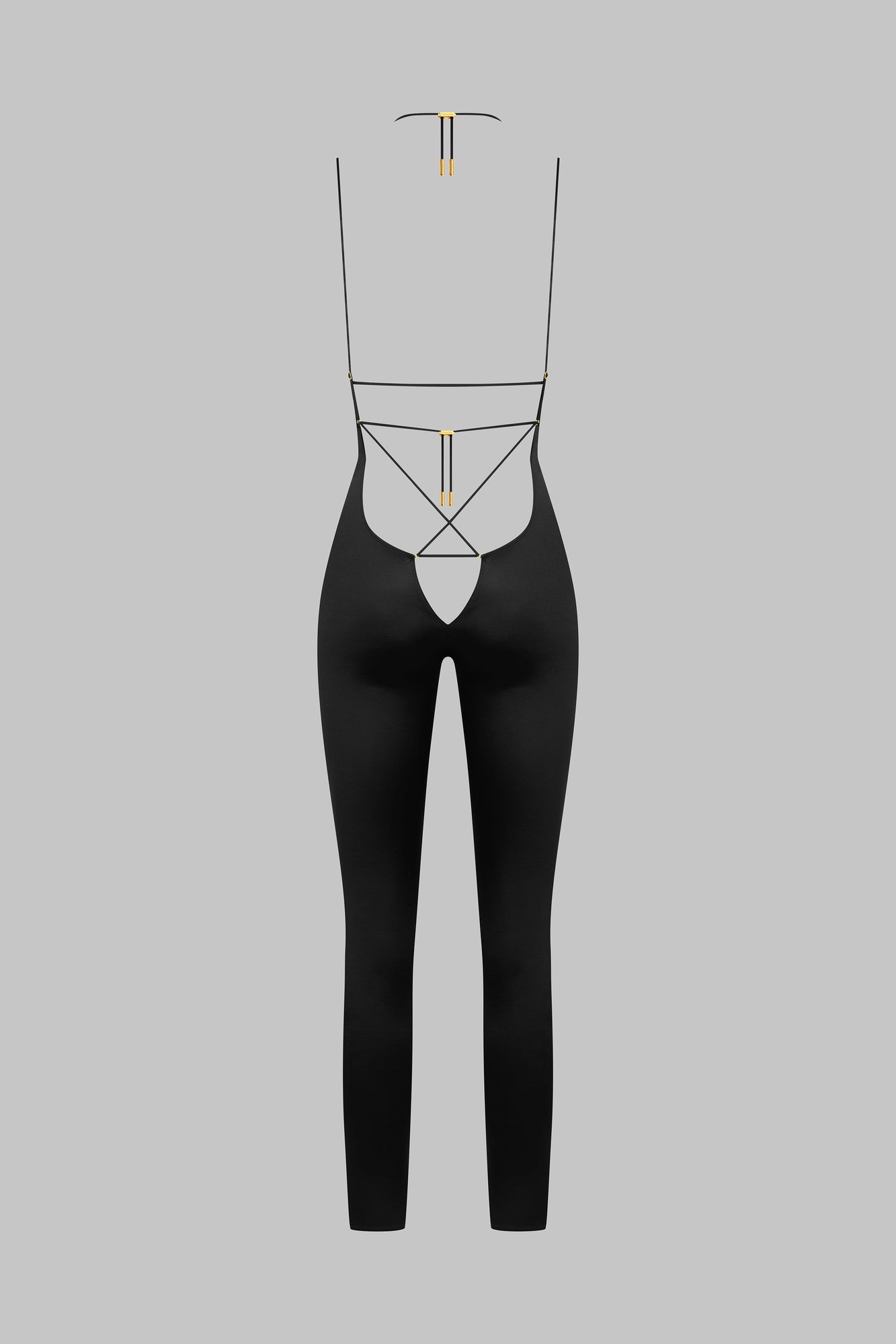 Open Back Strappy Jumpsuit - French Kiss | Black