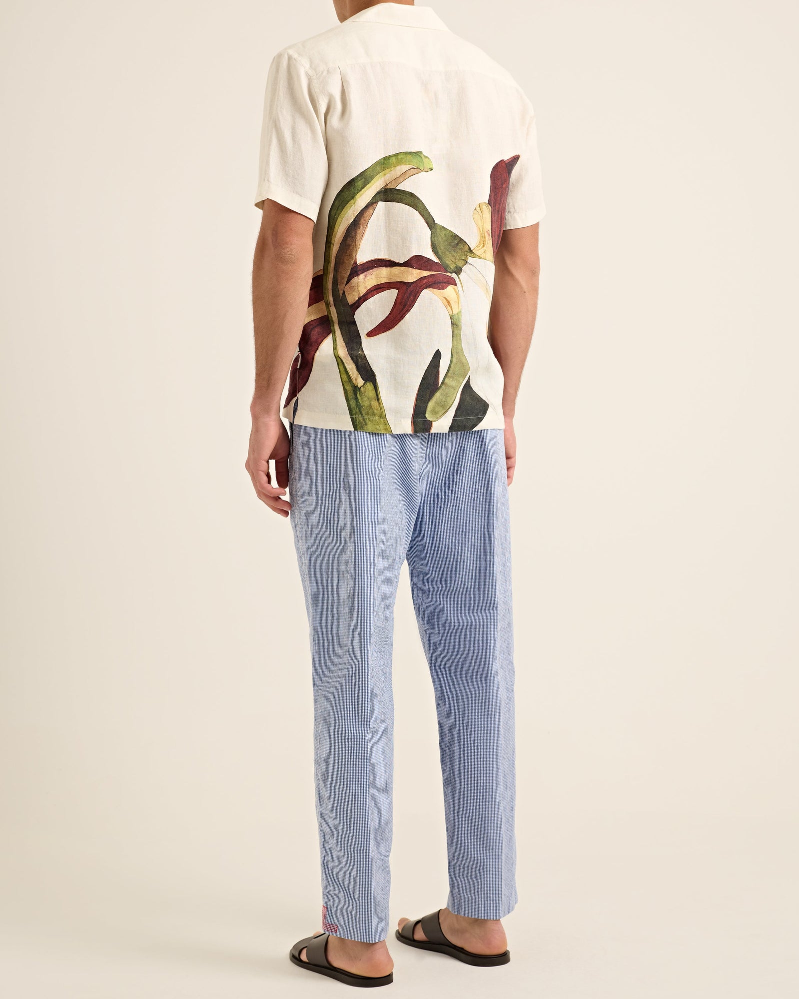 Men | Alex Gingham Trouser | Blue/White