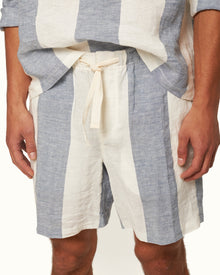 Men | Alex Short | Bergamo Blue/White Stripe