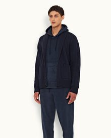 Night Iris Cashmere Blend Hooded Sweatshirt | Night Iris