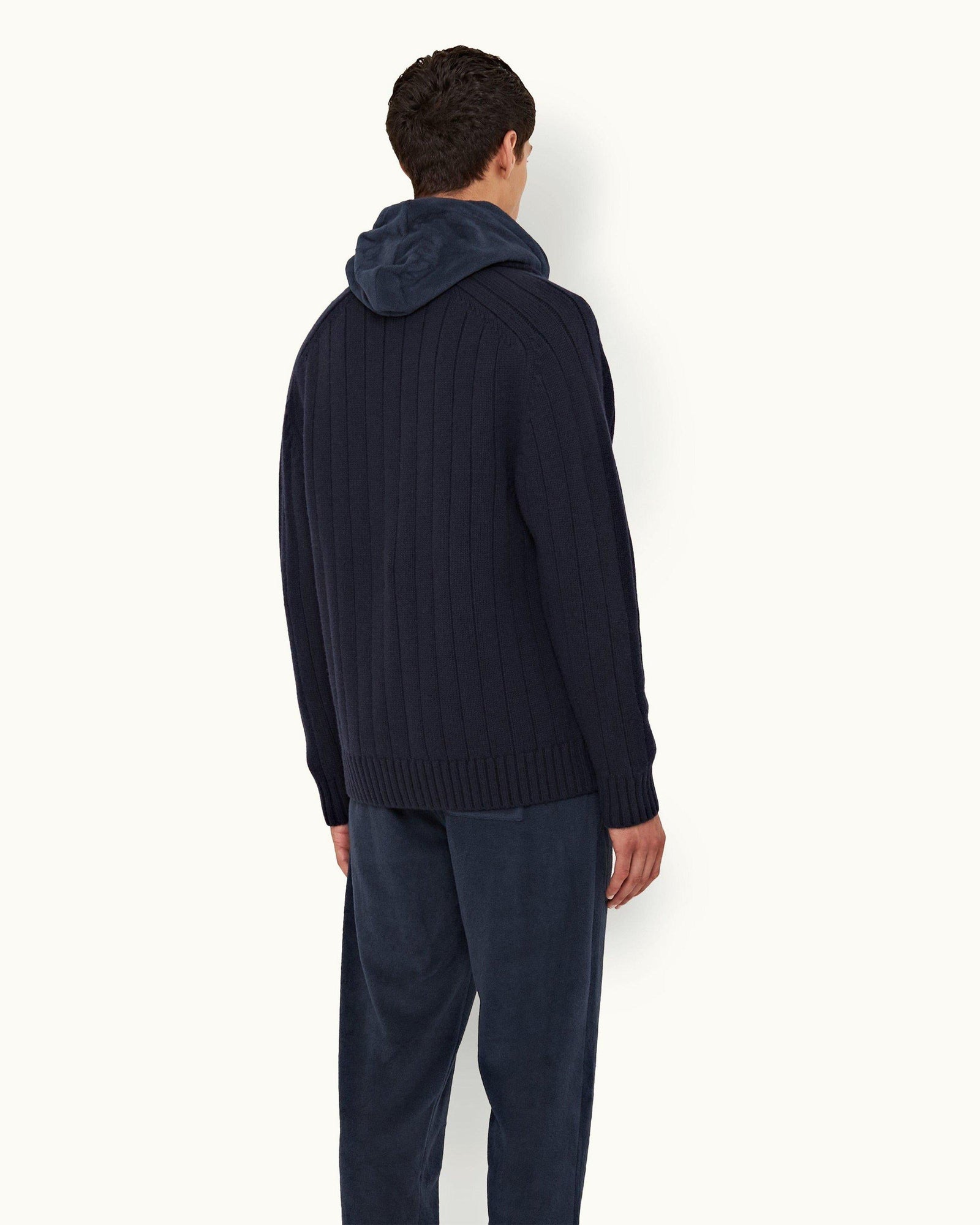 Night Iris Cashmere Blend Hooded Sweatshirt | Night Iris