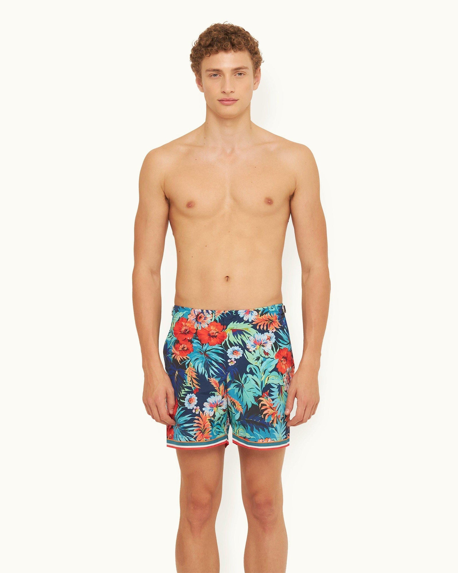 Multi Anemone Mid-Length Swim Shorts | Multicolour