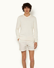 Men | Bulldog Cotton Twill Short | White Sand
