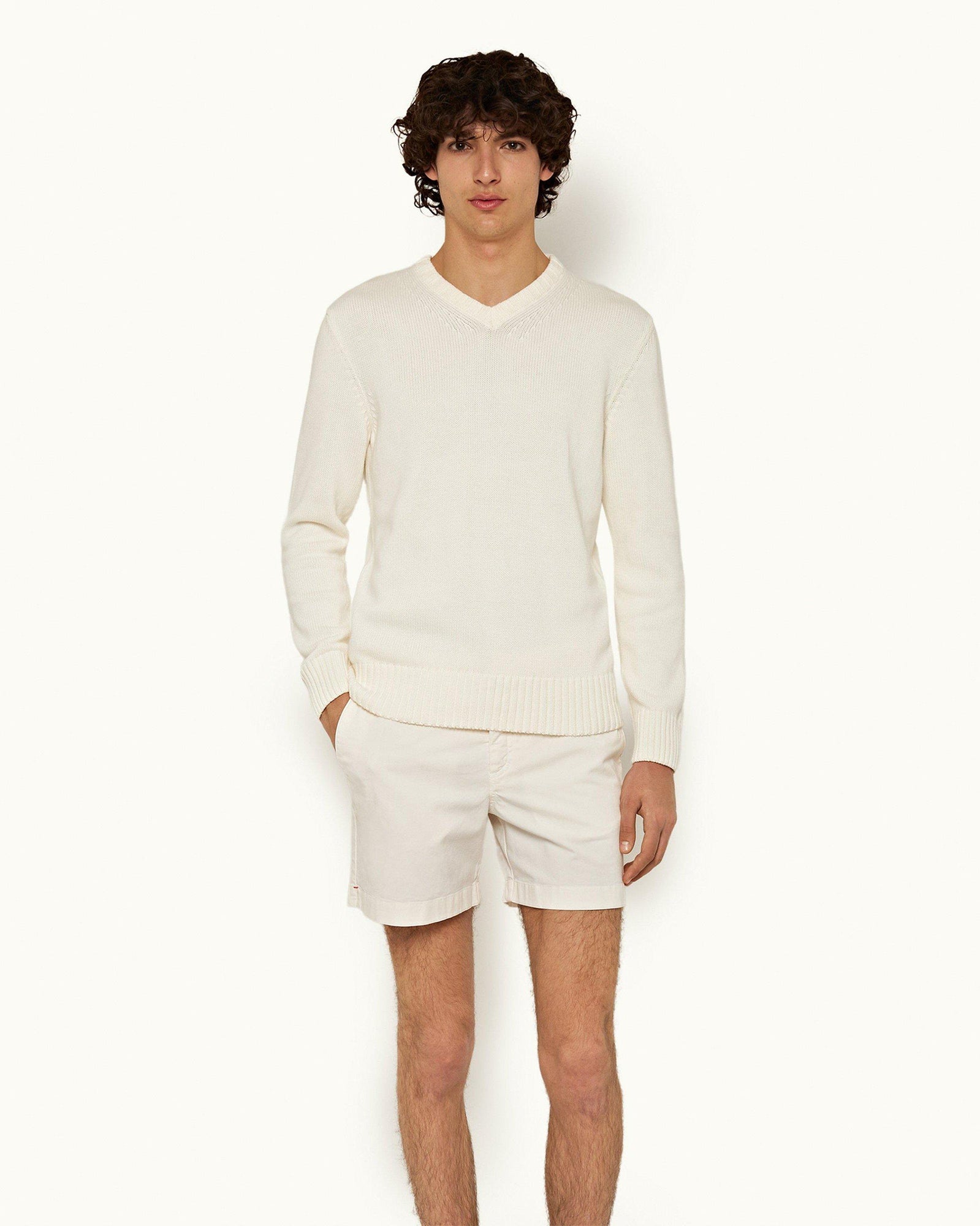 Men | Bulldog Cotton Twill Short | White Sand