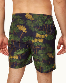 Bulldog Fantasy Floral Mid-Length Swim Shorts | Night Iris