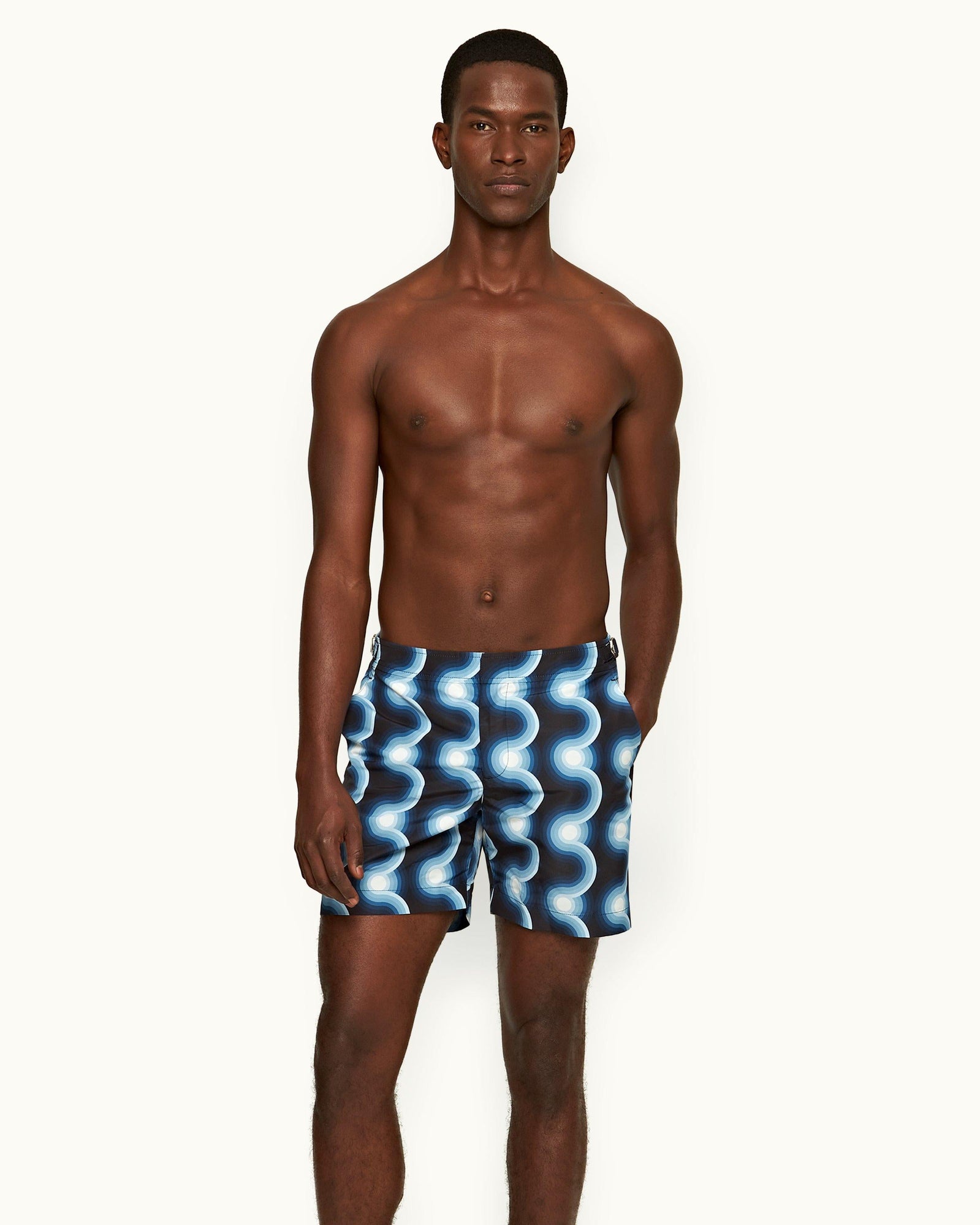 Midnight Navy Mid-Length Swim Shorts | Midnight Navy