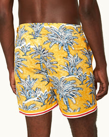 Bulldog Toucan Palm Border Mid-Length Swim Shorts | Toucan