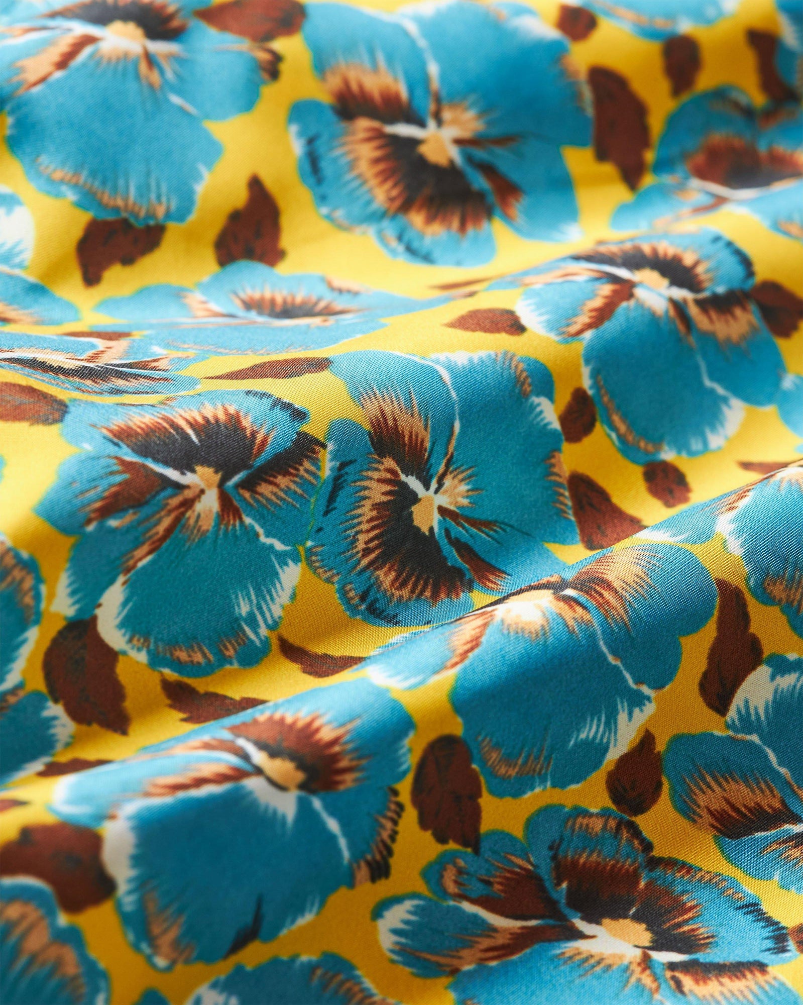 Petal Print Mid-Length Swim Shorts in Lemon Meringue colour | Lemon Meringue