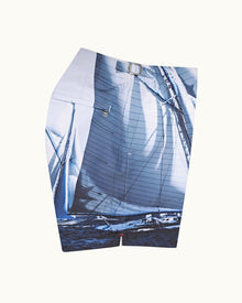 Bulldog Ocean Outlook Dark Sapphire Mid-Length Swim Shorts | Ocean Outlook Dark Sapphire
