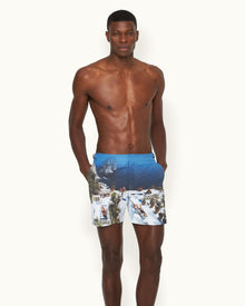 Bulldog Terrace Photographic Print Mid-Length Swim Shorts Woven In France | Terrace