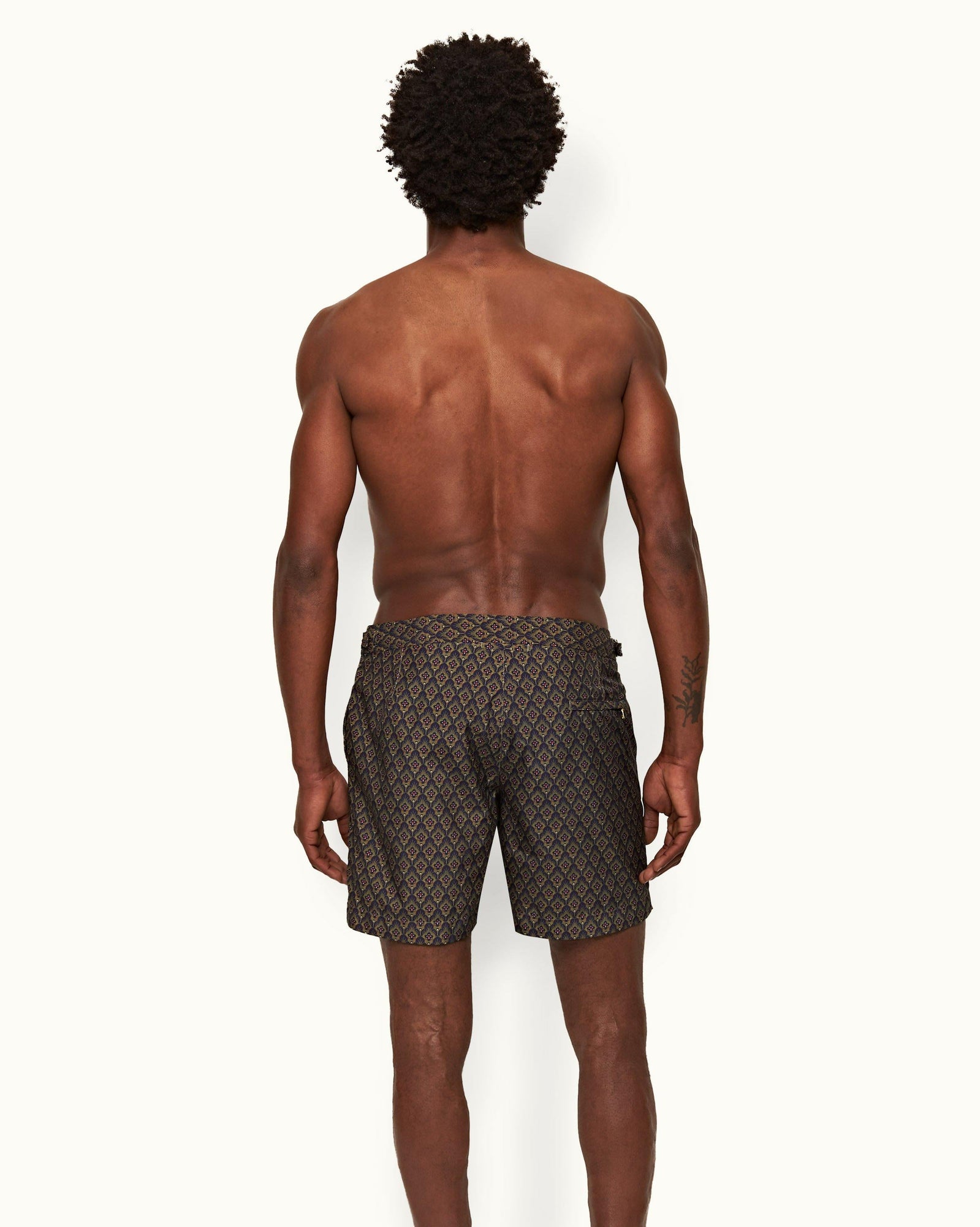 Bulldog Midnight Navy Sunny Deco Mid-Length Swim Shorts | Midnight Navy