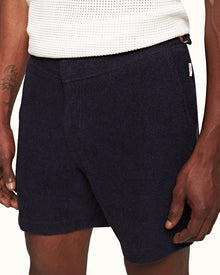 Bulldog Towelling Night Iris Mid-Length Double-Faced Towelling Shorts | Night Iris