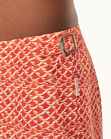 Bulldog Firestone Wave Print Mid-Length Swim Shorts | Firestone