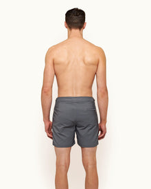Bulldog X Pewter Honeycomb Jacquard Mid-Length Swim Shorts | Pewter Honeycomb