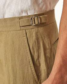 Men | Carsyn Linen Trouser | Agave Green