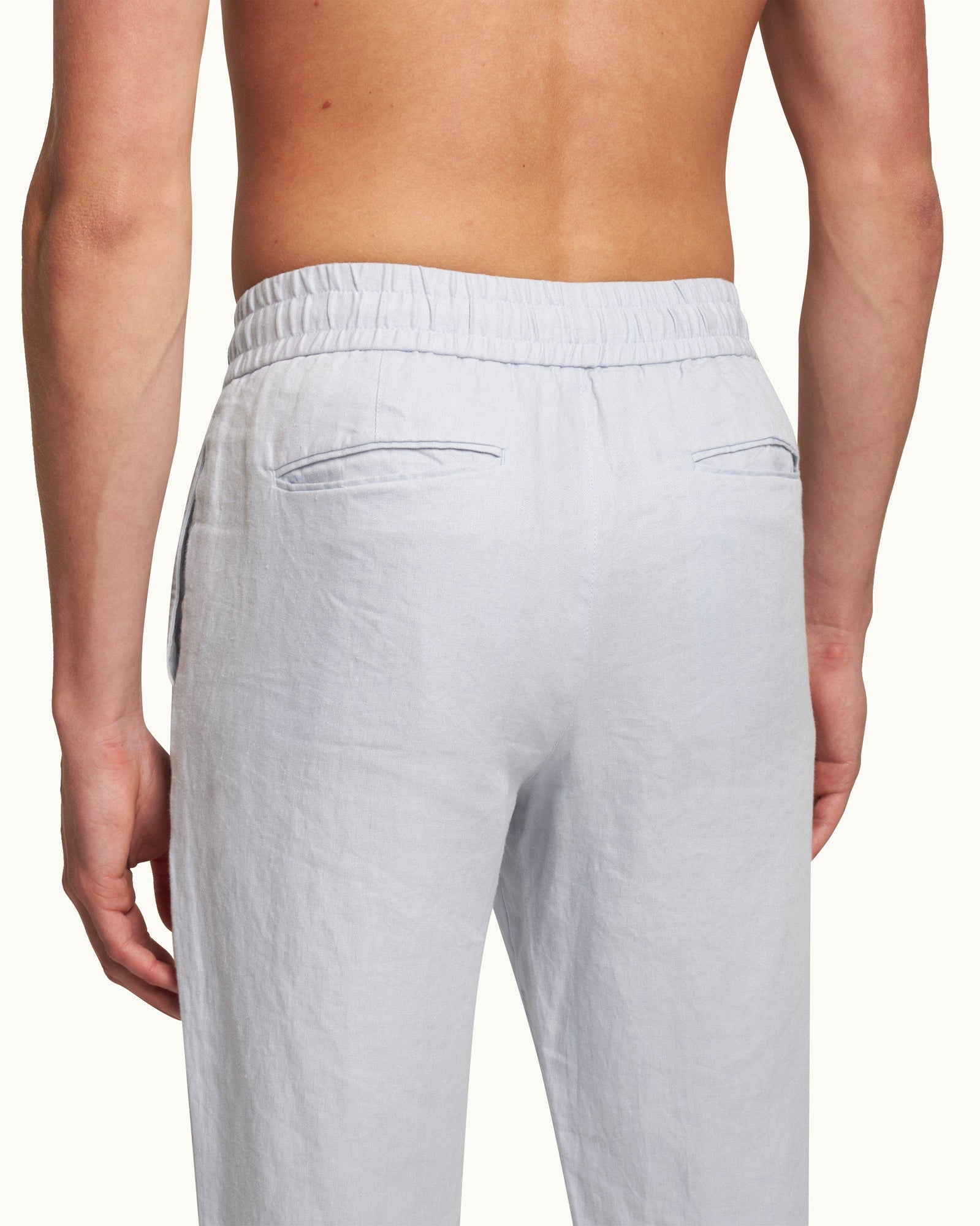 Men | Cornell Linen Trouser | Light Island Sky