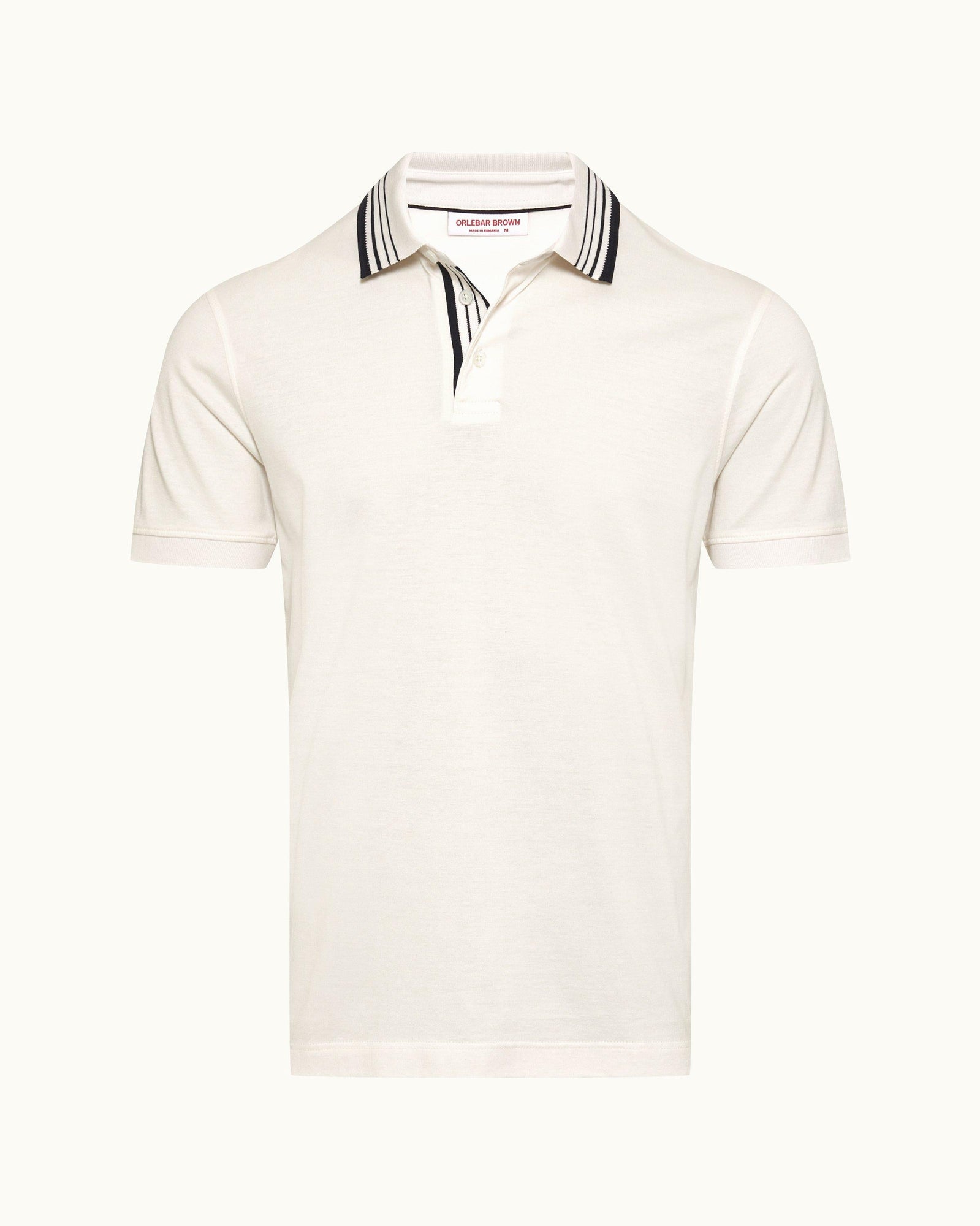 Men | Dominic Stripe Polo | White Sand