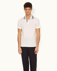 Men | Dominic Stripe Polo | White Sand