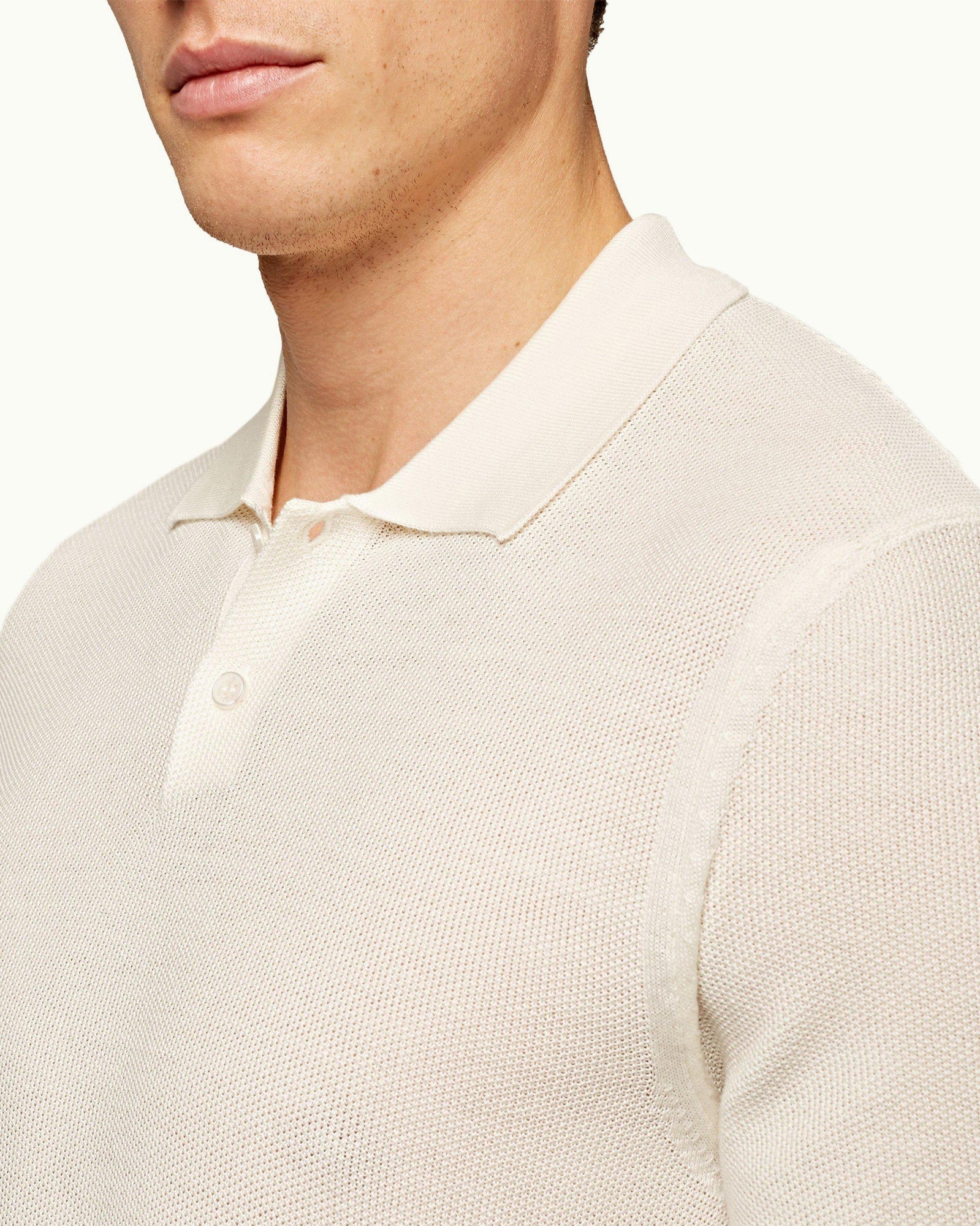Men | Dr. No Knitted Polo Polo | Ivory