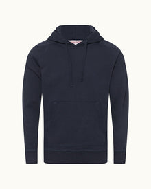 Night Iris Classic Fit Hooded Organic Cotton Sweatshirt | Night Iris