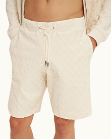 Matchstick Jacquard Rope Towelling Classic Fit Sweat Shorts | Matchstick