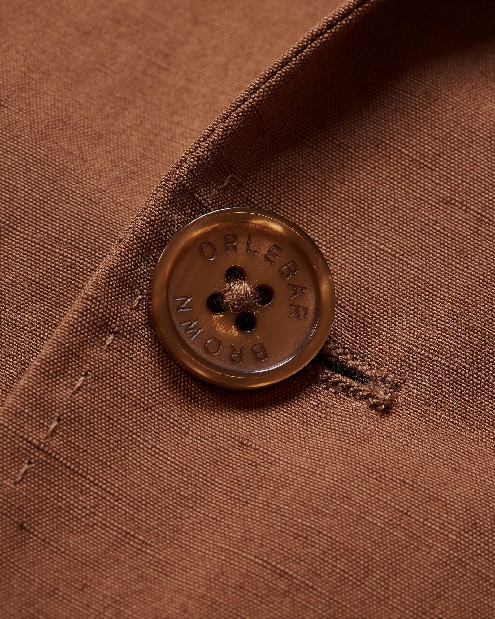 Tailored Fit, Italian Made, Two-Button Unstructured Blazer in Cinnamon Coffee | Cinnamon Coffee