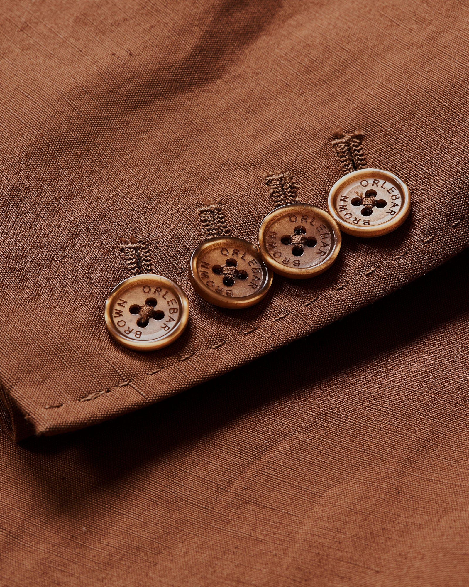 Tailored Fit, Italian Made, Two-Button Unstructured Blazer in Cinnamon Coffee | Cinnamon Coffee