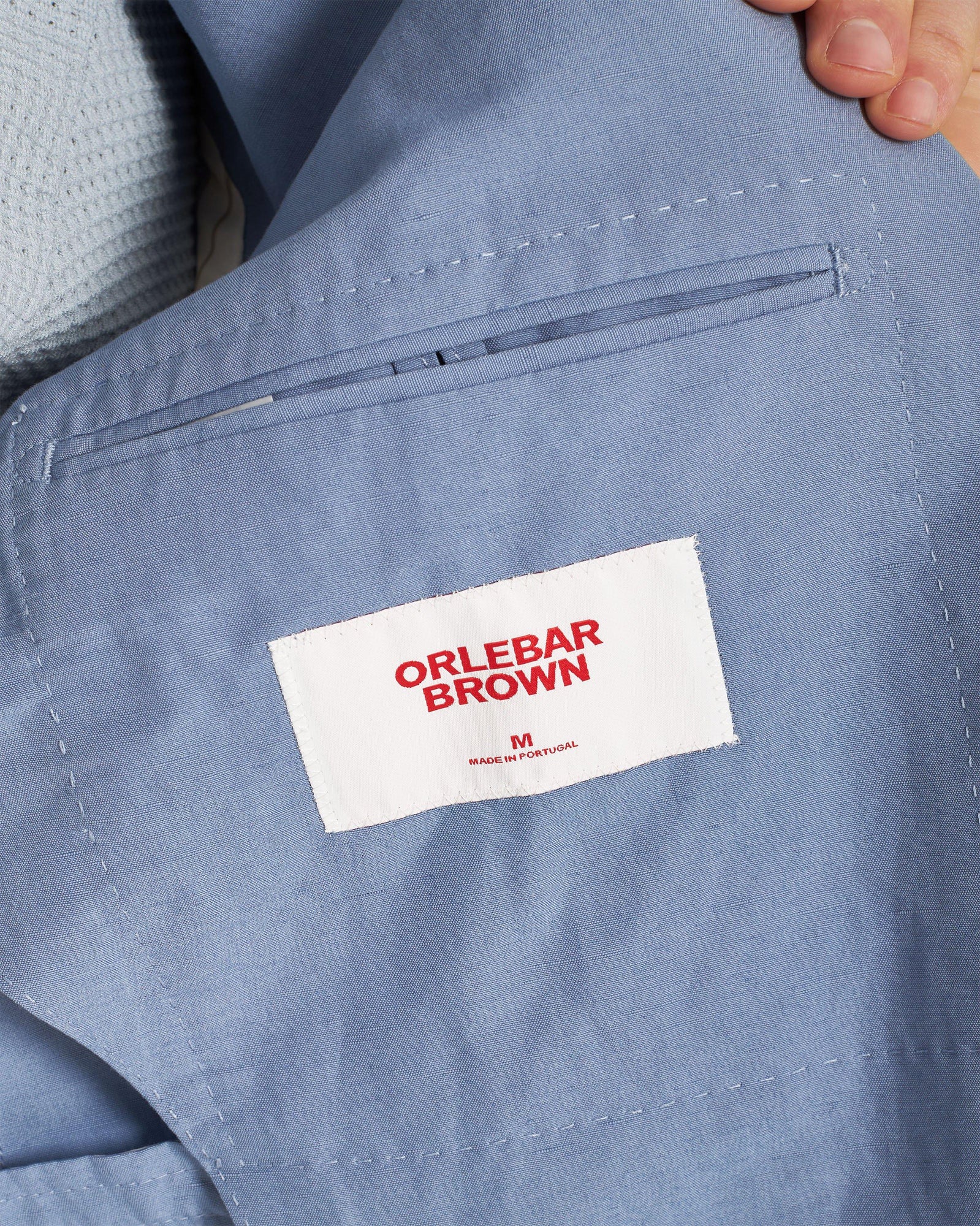 Garret Tailored Fit, Italian Made, Two-Button Unstructured Blazer in Springfield Blue | Springfield Blue