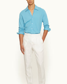 Men | Giles Pique Shirt | California Blue