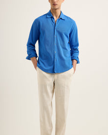 Men | Giles Pique Shirt | Catalina Blue
