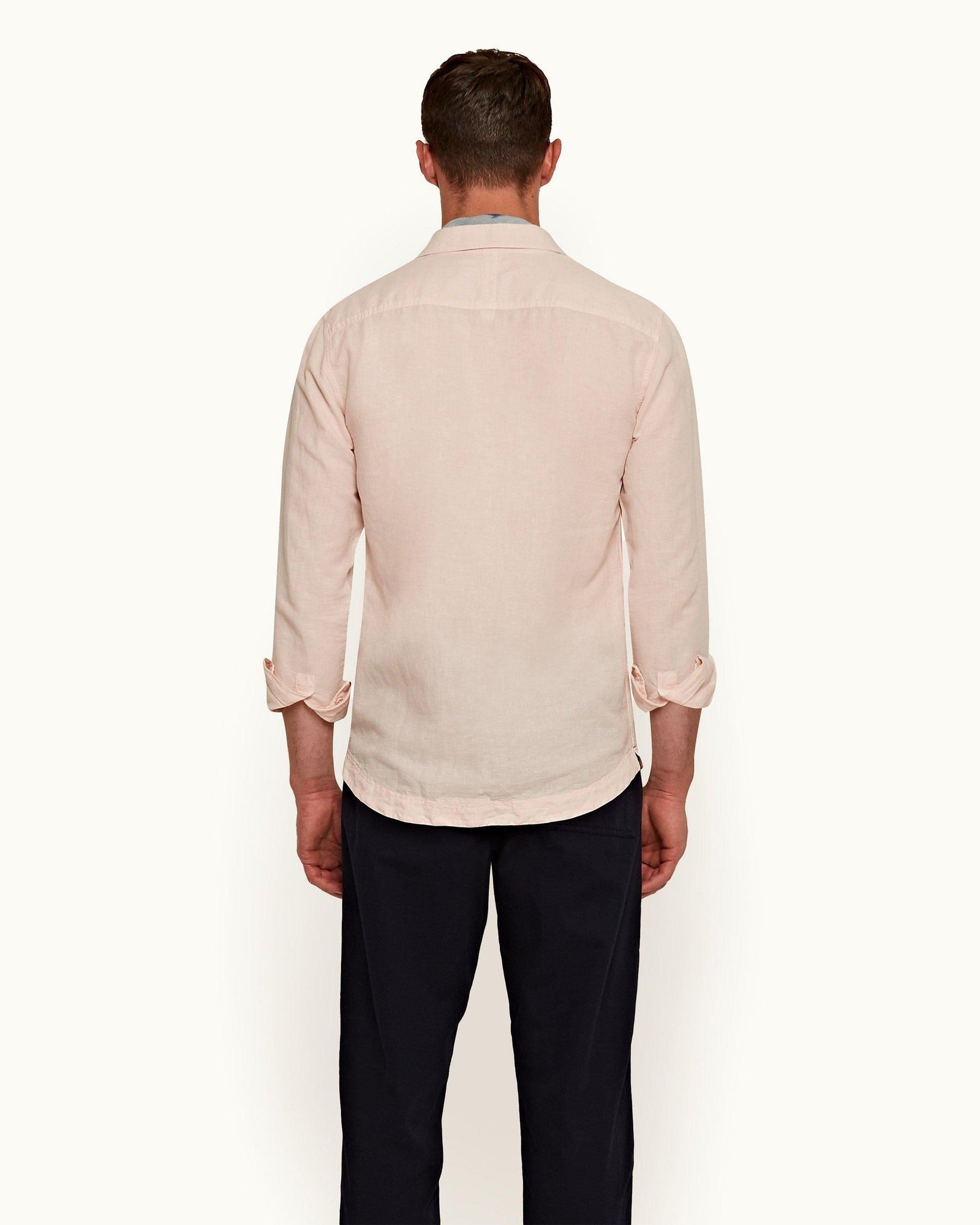 Giles Quartz Classic Collar Tailored Fit Garment Dye Shirt | Quartz