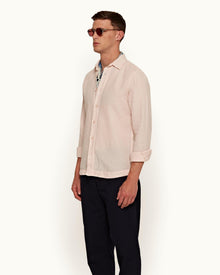 Giles Quartz Classic Collar Tailored Fit Garment Dye Shirt | Quartz