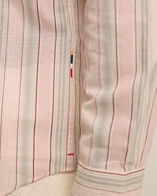 Men | Giles Stripe Shirt | Pink/Grey Stripe